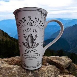 222 Fifth Hallow Apothecary Latte Mug Frank N Stein Eyes of Frog Latte mug